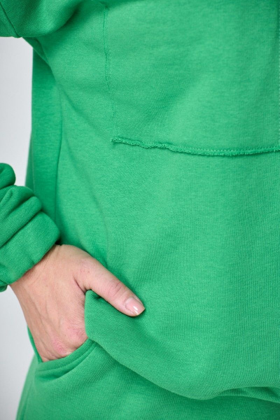 Демисезонный спортивный костюм из трикотажа оверсайз Anelli 1143 малахит - фото 6