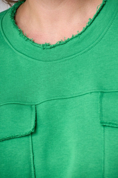 Демисезонный спортивный костюм из трикотажа оверсайз Anelli 1143 малахит - фото 5