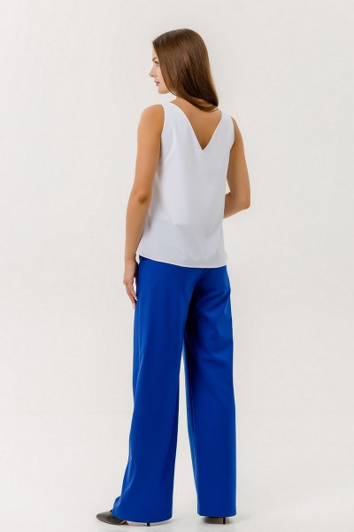 Белый шелковый топ с глубоким вырезом Atelero 1022 белый - фото 3