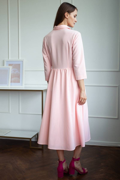 Демисезонное розовое платье из текстиля для на каждый день Femme & Devur 8616 4.14F(170) - фото 5