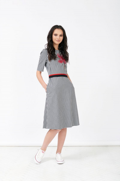 Платье приталенного силуэта из текстиля, летнее Motif 1279 - фото 2
