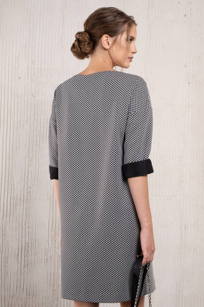 Элегантное платье из трикотажа и вискозы с поясом Avanti С-123-3 - фото 5