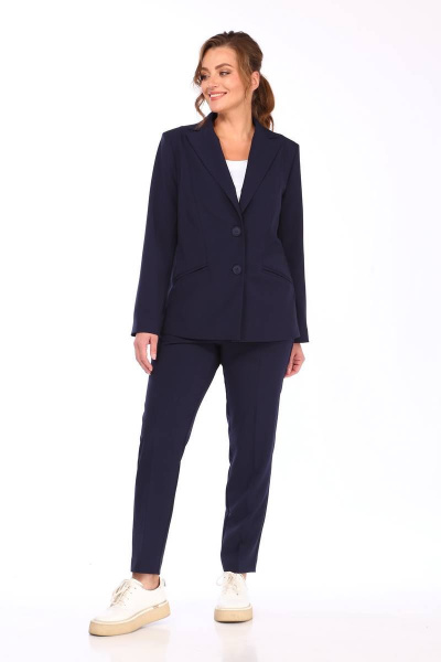 Брюки, жакет Vilena 798 темно-синий - фото 7