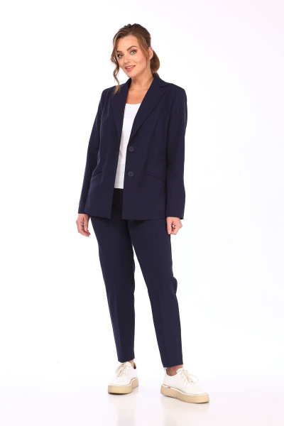 Брюки, жакет Vilena 798 темно-синий - фото 4