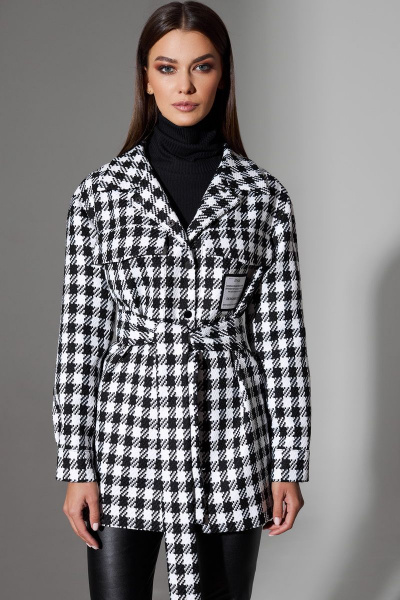 Жакет свободного кроя из костюмной ткани с накладными карманами DILIA 0661 мультидизайн - фото 1