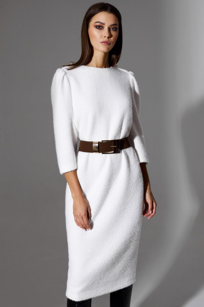 Платье DILIA 0673 кремовый - фото 4