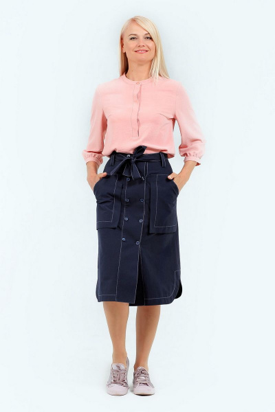 Джинсовая юбка с разрезами и накладными карманами MadameRita 4.1248 - фото 1