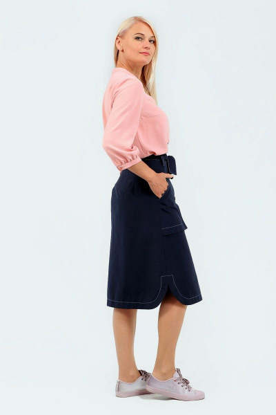 Джинсовая юбка с разрезами и накладными карманами MadameRita 4.1248 - фото 3