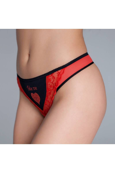 Трусы-брифы из эластичного полотна с принтом Verally S008-1 помада - фото 3