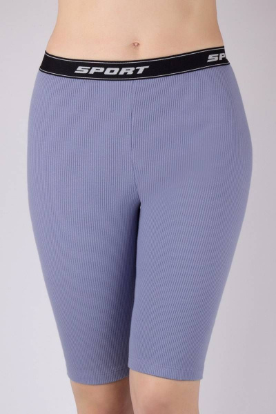 Круглогодичные фиолетовые хлопковые шорты с эластичной тесьмой Verally 456М-1 фиолет - фото 2