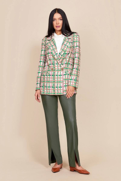 Жакет Kaloris 1928 беж-зеленый - фото 2