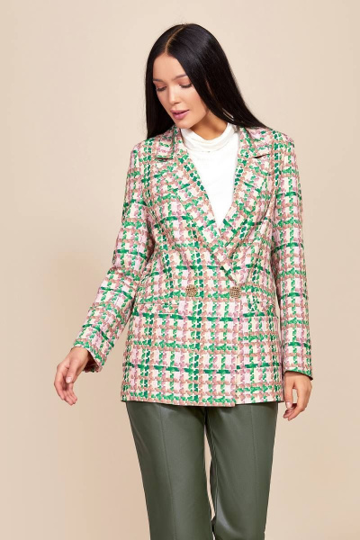 Жакет Kaloris 1928 беж-зеленый - фото 1