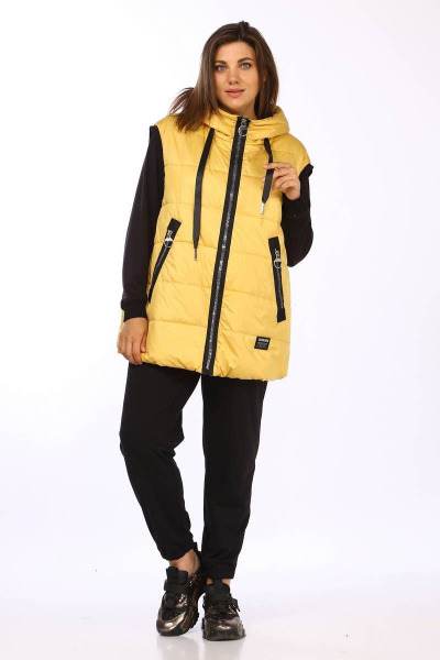 Брюки, джемпер, жилет Lady Secret 2858 янтарный+черный - фото 1