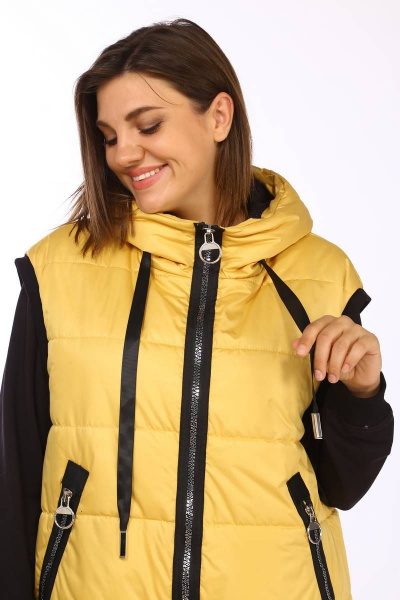 Брюки, джемпер, жилет Lady Secret 2858 янтарный+черный - фото 4