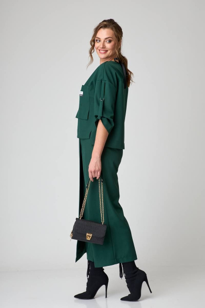 Блуза, кюлоты Taita plus 2131/22 темная_зелень - фото 4