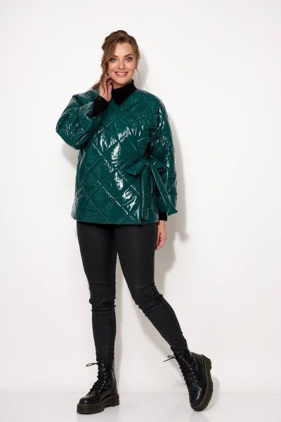 Куртка, шарф Koketka i K 974-1 зеленый - фото 6