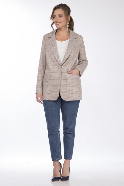 Жакет Matini 4.1582 клетка_беж - фото 5