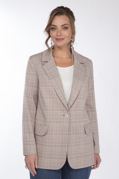 Жакет Matini 4.1582 клетка_беж - фото 3