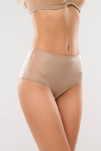 Бежевые трусы-слип из трикотажа с хлопковой ластовицей Milady 212 2.2 - фото 1