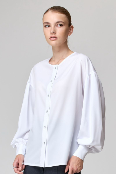 Деловой комплект: жилет, брюки и блуза из текстиля Орхидея 1196 - фото 4