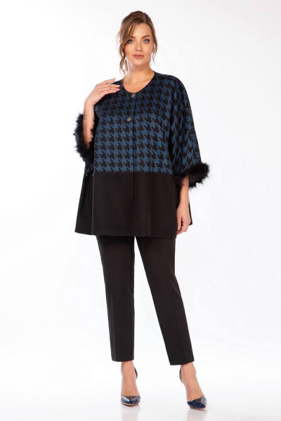 Брюки, кардиган Belinga 2260 черный-синий - фото 2