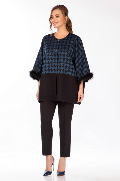 Брюки, кардиган Belinga 2260 черный-синий - фото 3