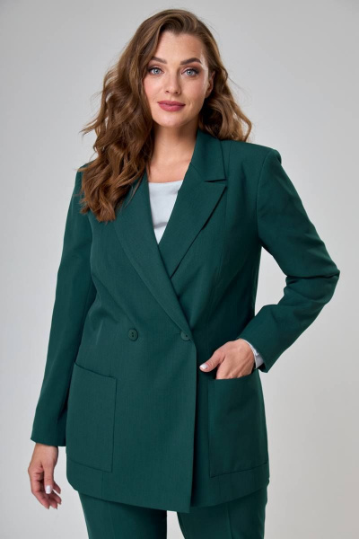 Брюки, жакет ANASTASIA MAK 603 изумрудный - фото 6