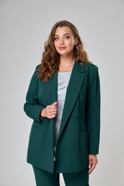 Брюки, жакет ANASTASIA MAK 603 изумрудный - фото 5
