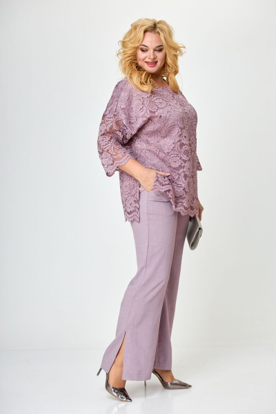 Блуза, брюки Michel chic 1318 сирень - фото 5
