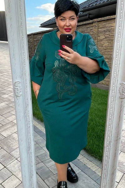Платье Vittoria Queen 16523 зеленый_бутылка - фото 3