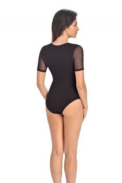 Боди-слипы прилегающего силуэта из вискозы и трикотажа Teyli 2426/158,164 черный - фото 2
