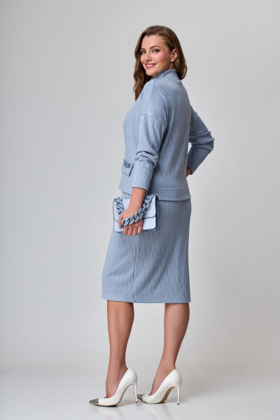 Туника, юбка Мишель стиль 1079 голубой - фото 7