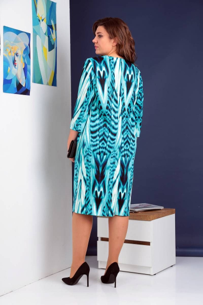 Демисезонное платье полуприлегающего силуэта с вышивкой Ивелта плюс 1804 - фото 2