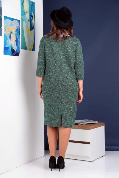 Демисезонное платье прямого силуэта с отрезной кокеткой Ивелта плюс 1799 - фото 3