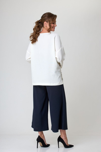 Блуза, кюлоты Michel chic 1317 синий_белый - фото 8