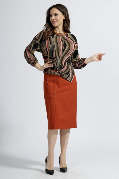 Платье Магия моды 2037 терракот - фото 3