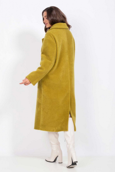 Пальто Mislana С854 олива - фото 2