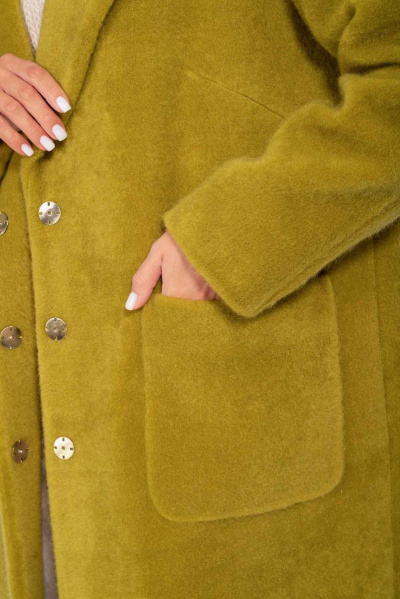 Пальто Mislana С854 олива - фото 5