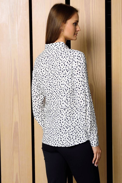 Рубашка белая из вискозы для комфортных образов Femme & Devur 7158 2.73F(170) - фото 4