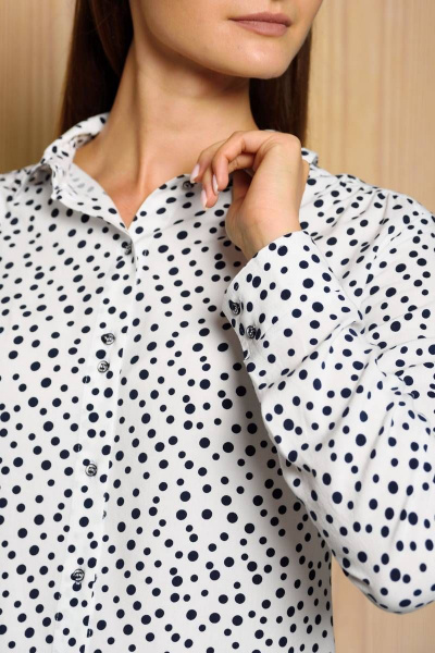 Рубашка белая из вискозы для комфортных образов Femme & Devur 7158 2.73F(170) - фото 3