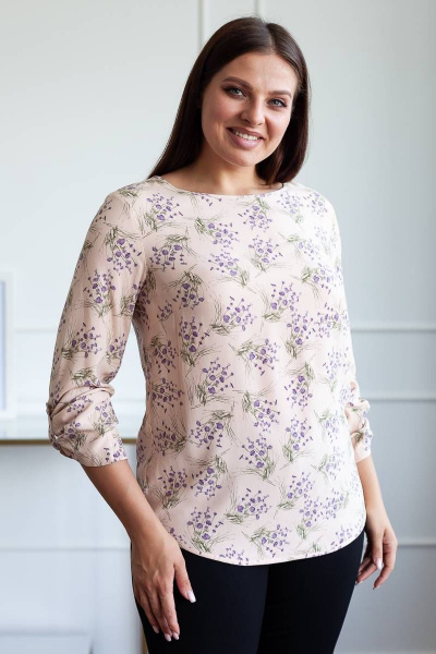 Блуза из вискозы и текстиля в мультиколор для повседневного стиля Femme & Devur 70048 3.34F(170) - фото 1