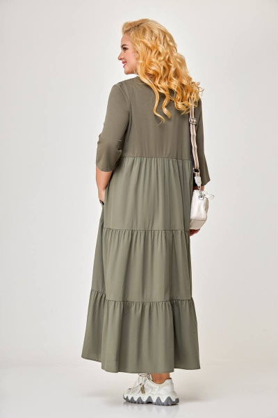 Платье Swallow 607 хаки - фото 8