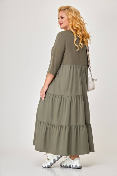 Платье Swallow 607 хаки - фото 7