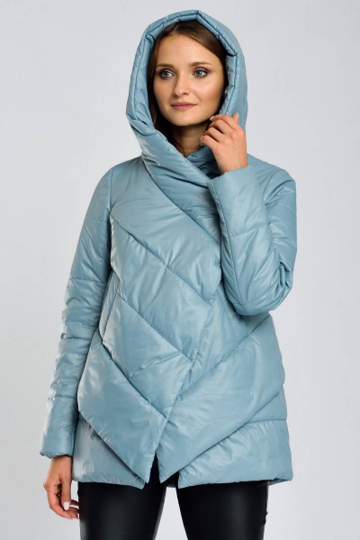 Стильная плащёвая куртка из нежной ткани с утеплителем Isosoft Winkler’s World 629-к серо-голубой - фото 8
