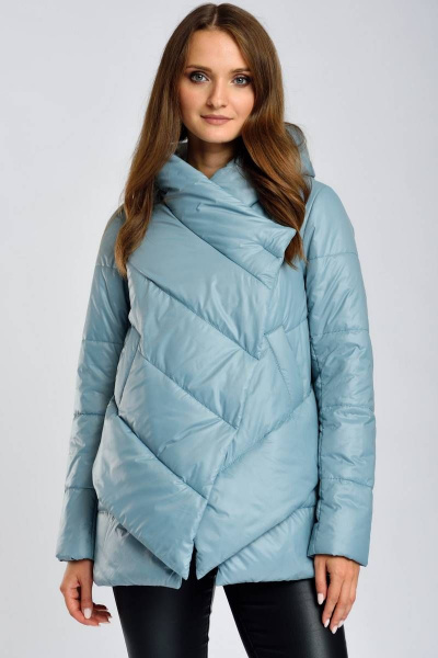 Стильная плащёвая куртка из нежной ткани с утеплителем Isosoft Winkler’s World 629-к серо-голубой - фото 1