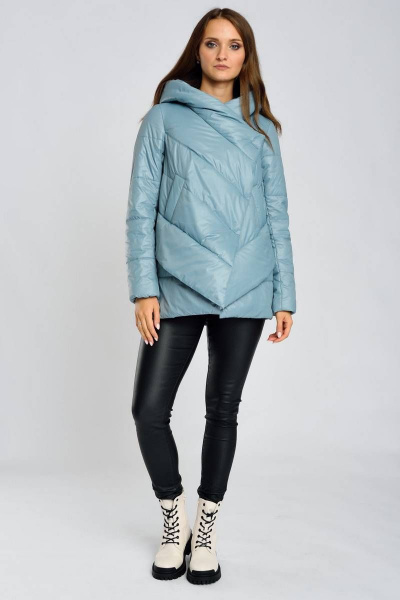 Стильная плащёвая куртка из нежной ткани с утеплителем Isosoft Winkler’s World 629-к серо-голубой - фото 6