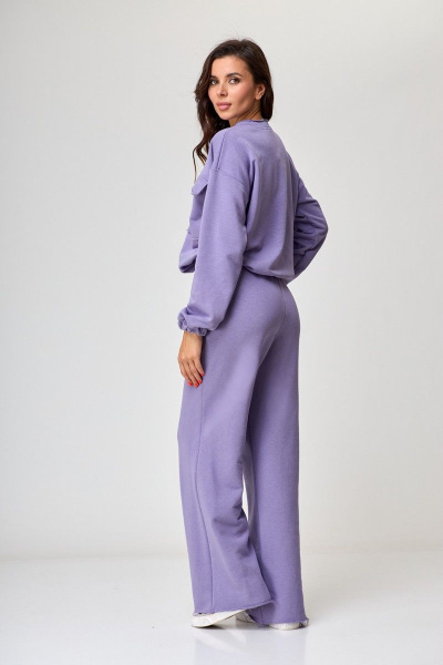 Функциональный костюм из трикотажа в стиле спорт-шик Anelli 1143 глициния - фото 6