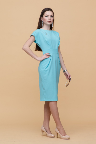 Платье длина миди летнее, легкое, с карманами и разрезом Domna 477(164) мятный - фото 3