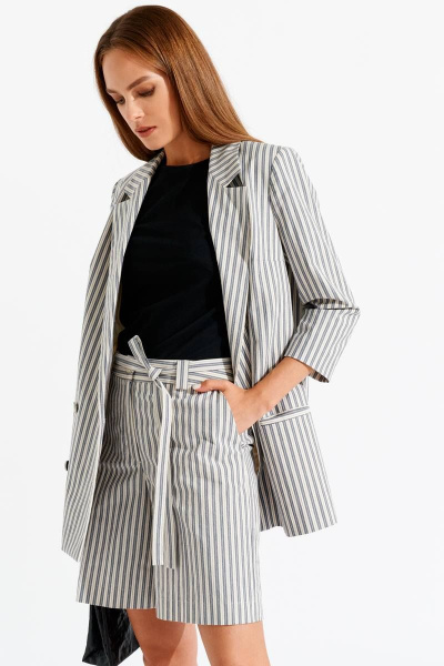 Шорты летние из хлопка серые BURVIN 8606-31 - фото 2