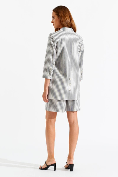 Жакет хлопковый серый деловой и на каждый день BURVIN 8548-71 - фото 2